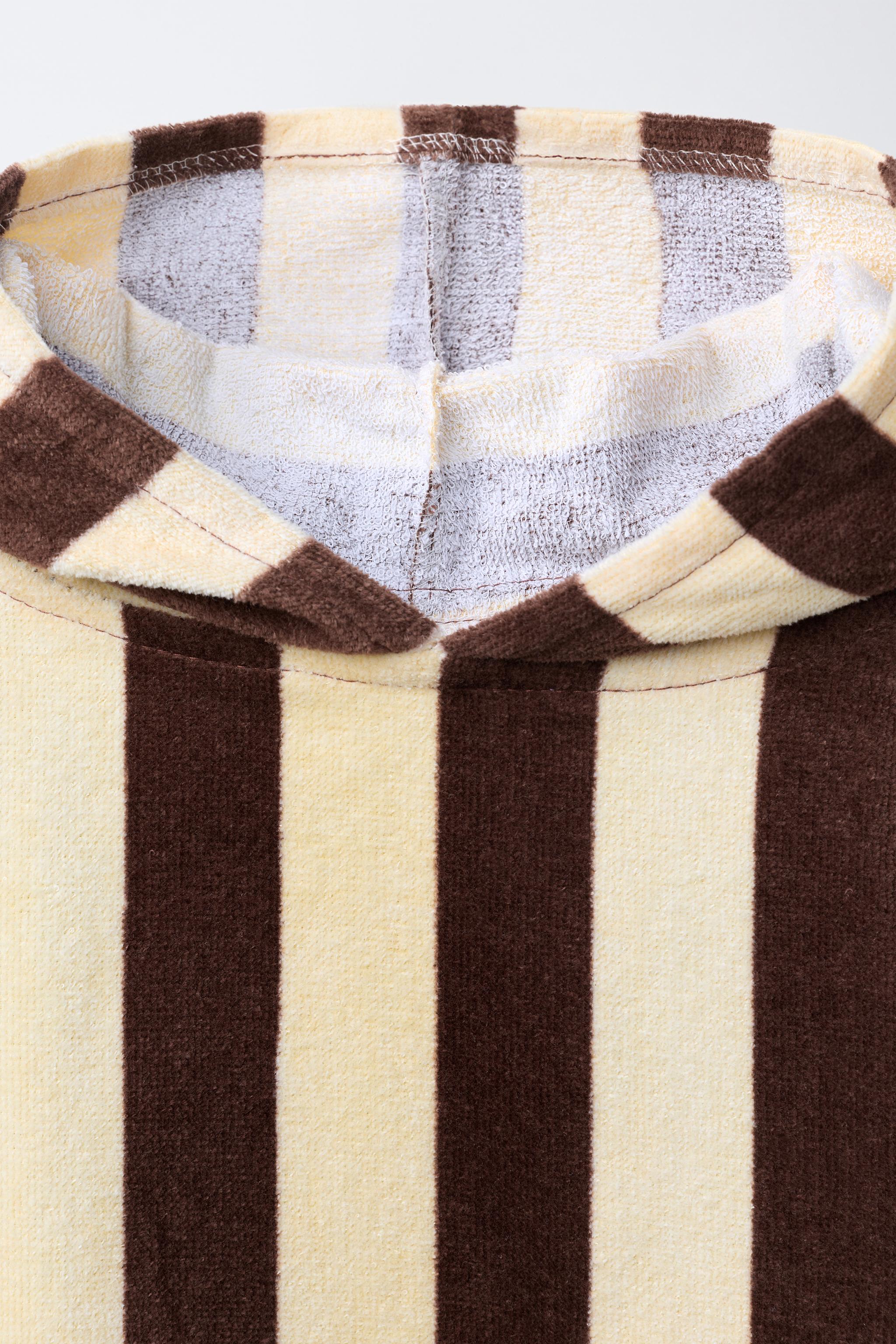 STRIPED TOWEL PONCHO